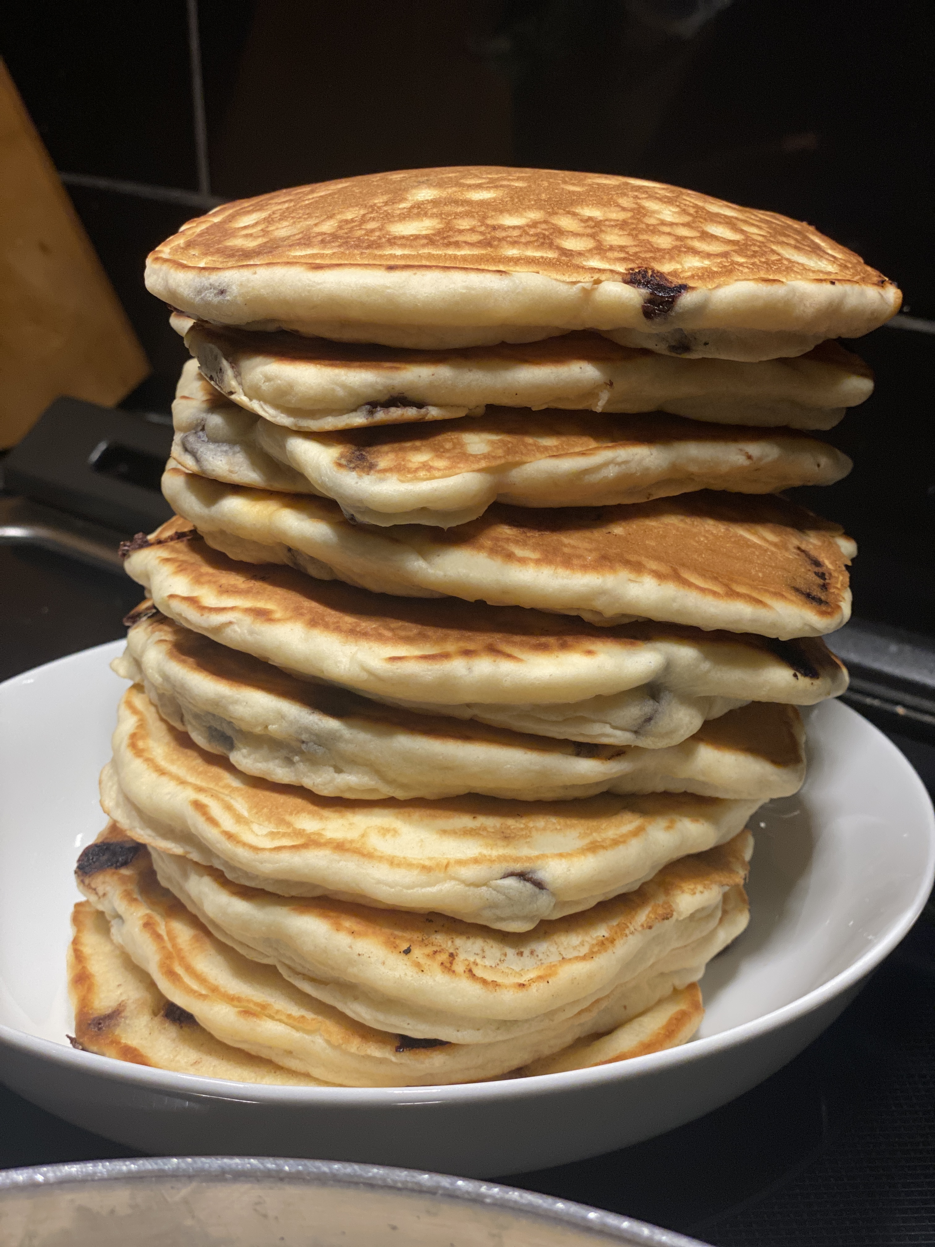 Pancakes aux pépites de chocolat gourmandes